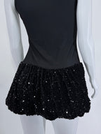 Vestido Dama Corto Globo Lentejuela