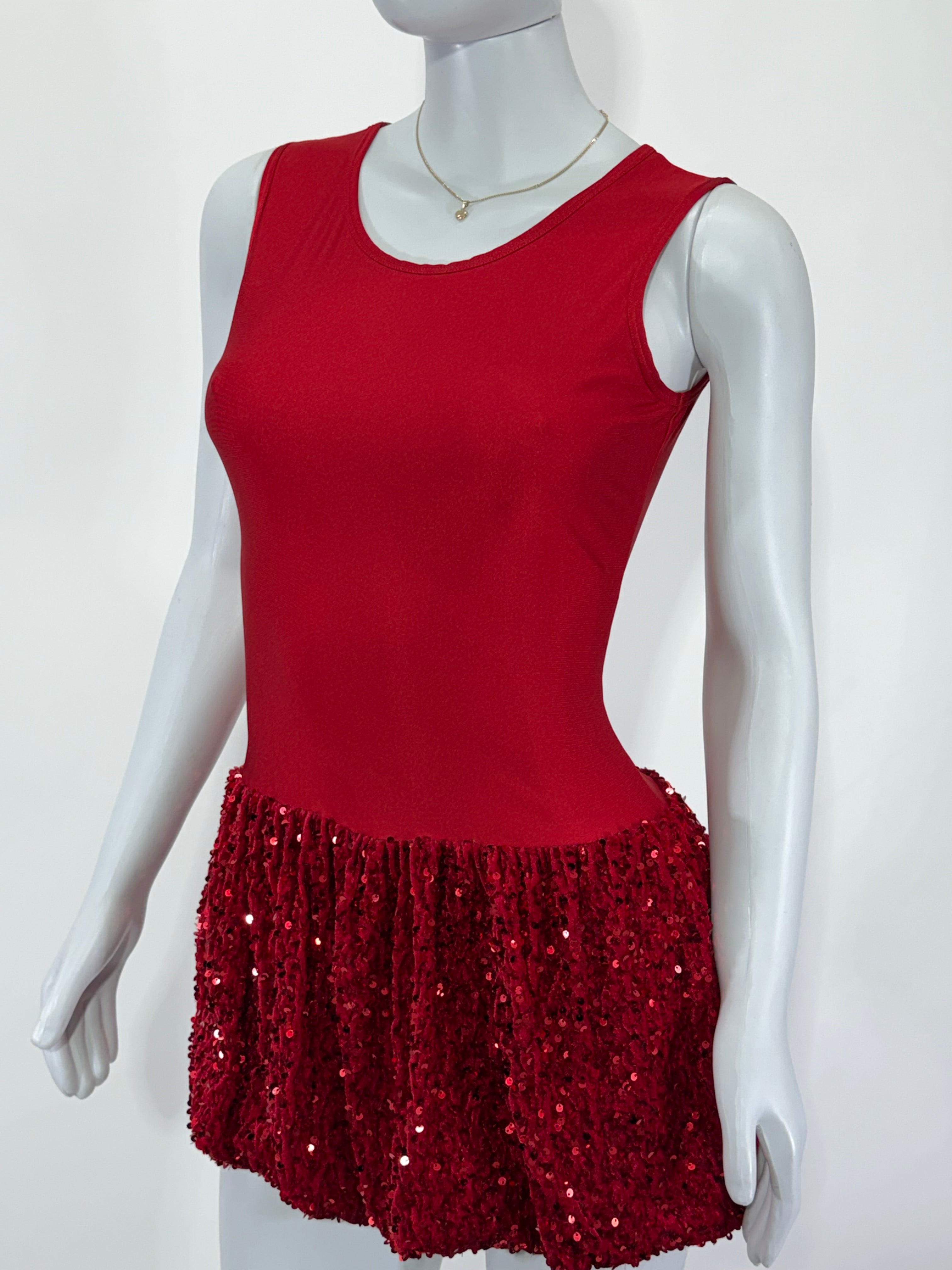 Vestido Dama Corto Globo Lentejuela