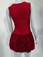Vestido Dama Corto Globo Lentejuela