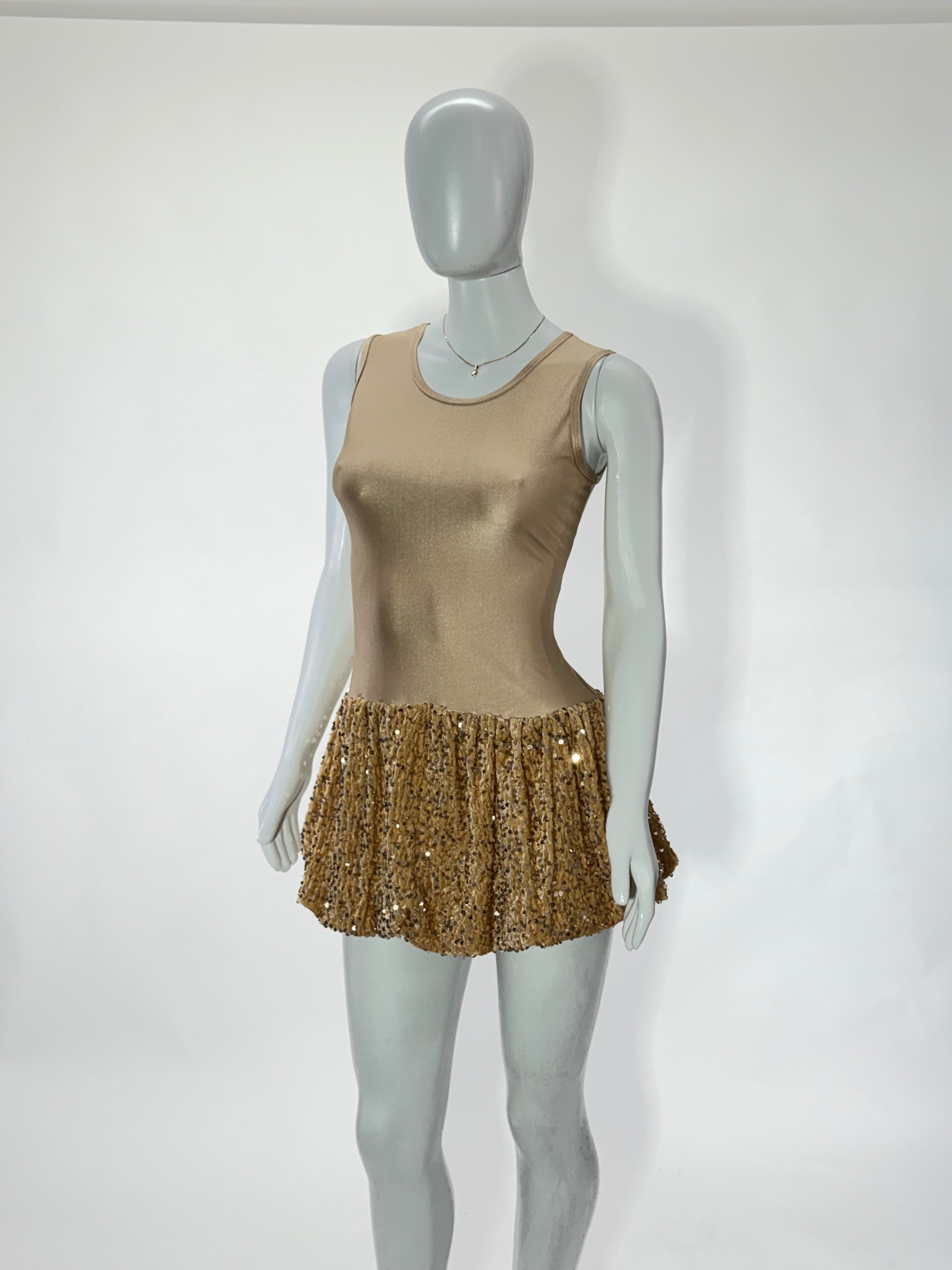 Vestido Dama Corto Globo Lentejuela
