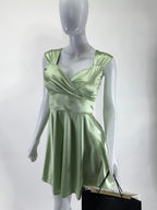 Vestido Dama Corto Satin