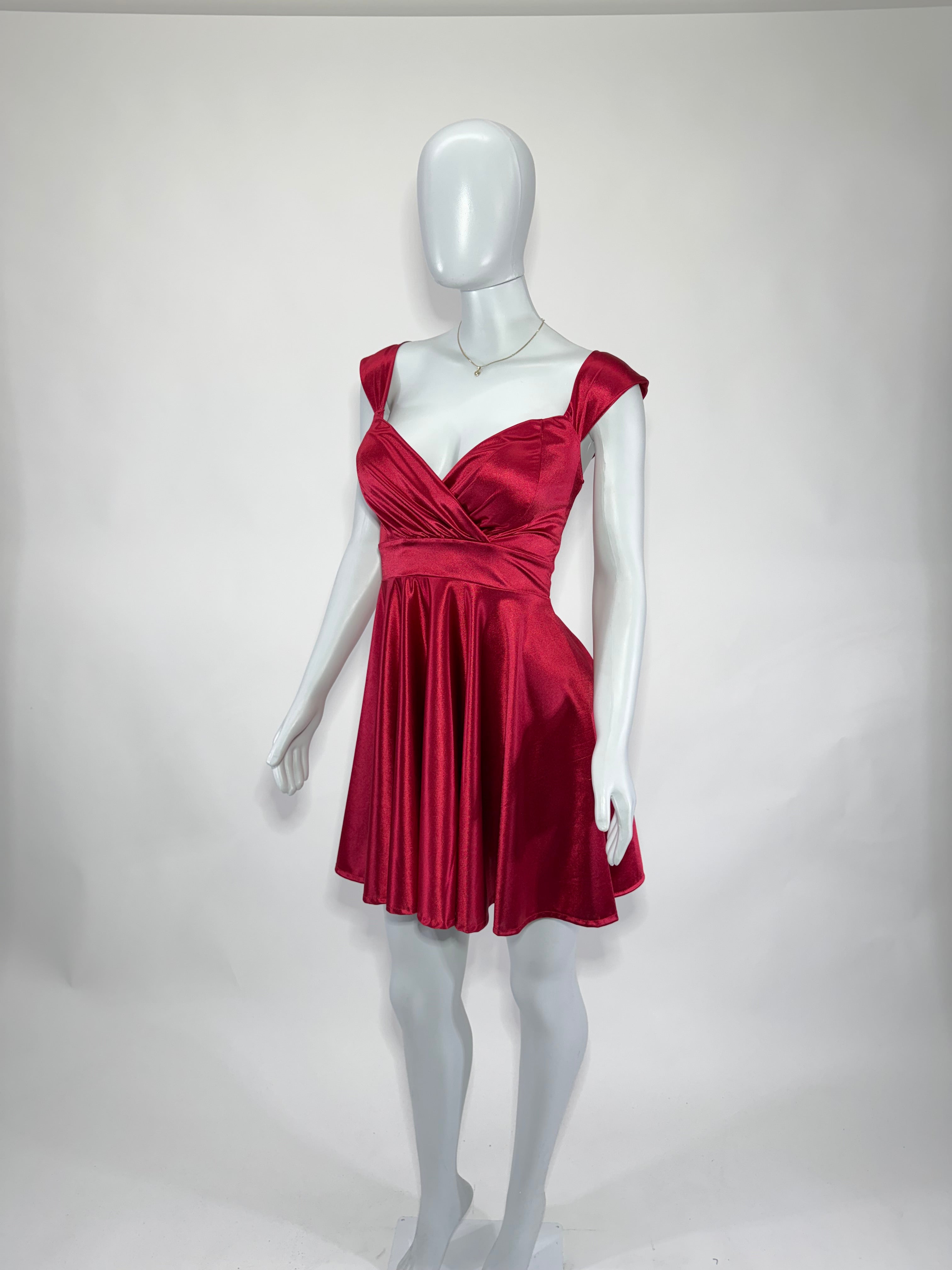 Vestido Dama Corto Satin