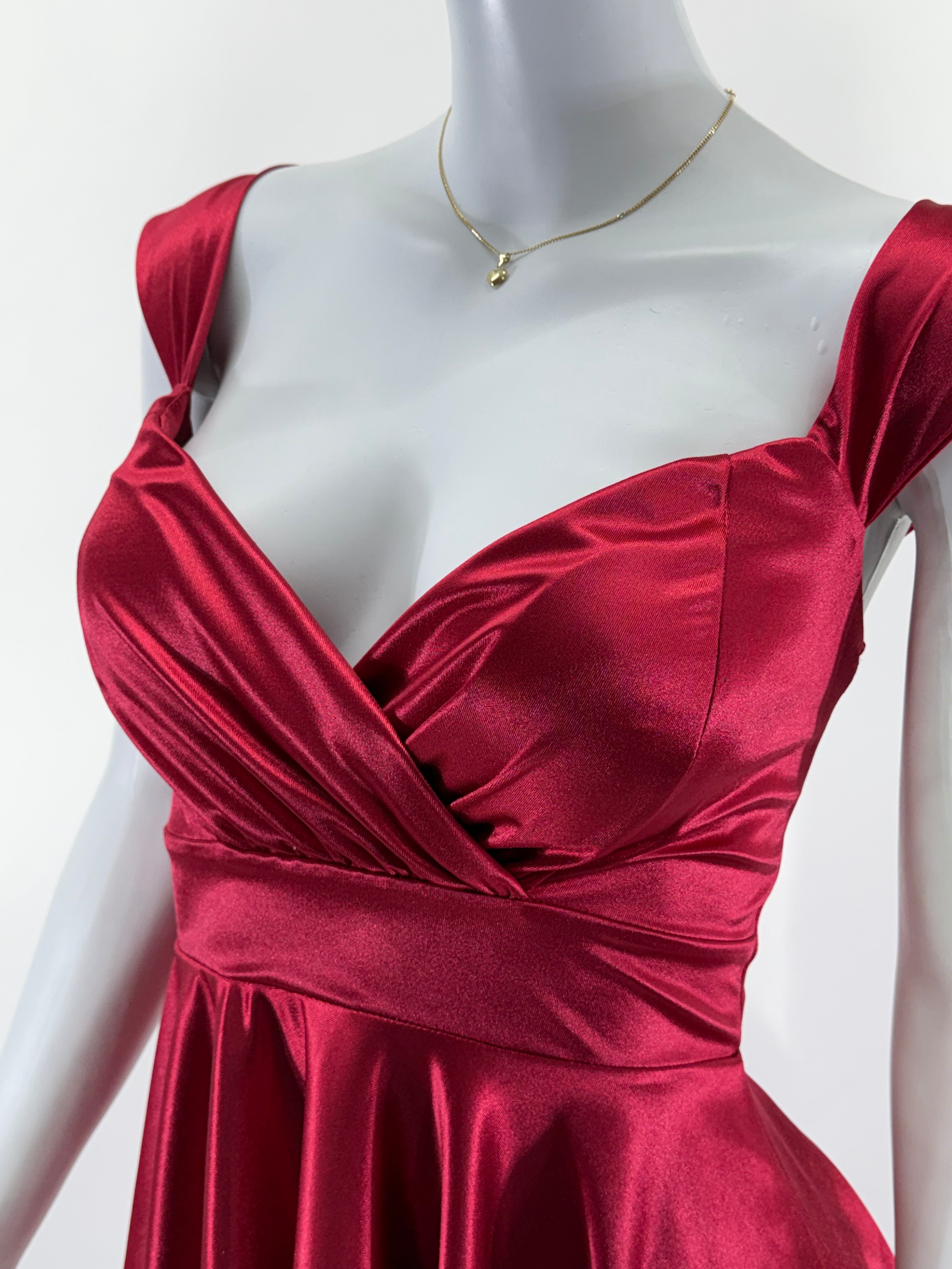 Vestido Dama Corto Satin