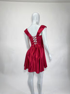 Vestido Dama Corto Satin