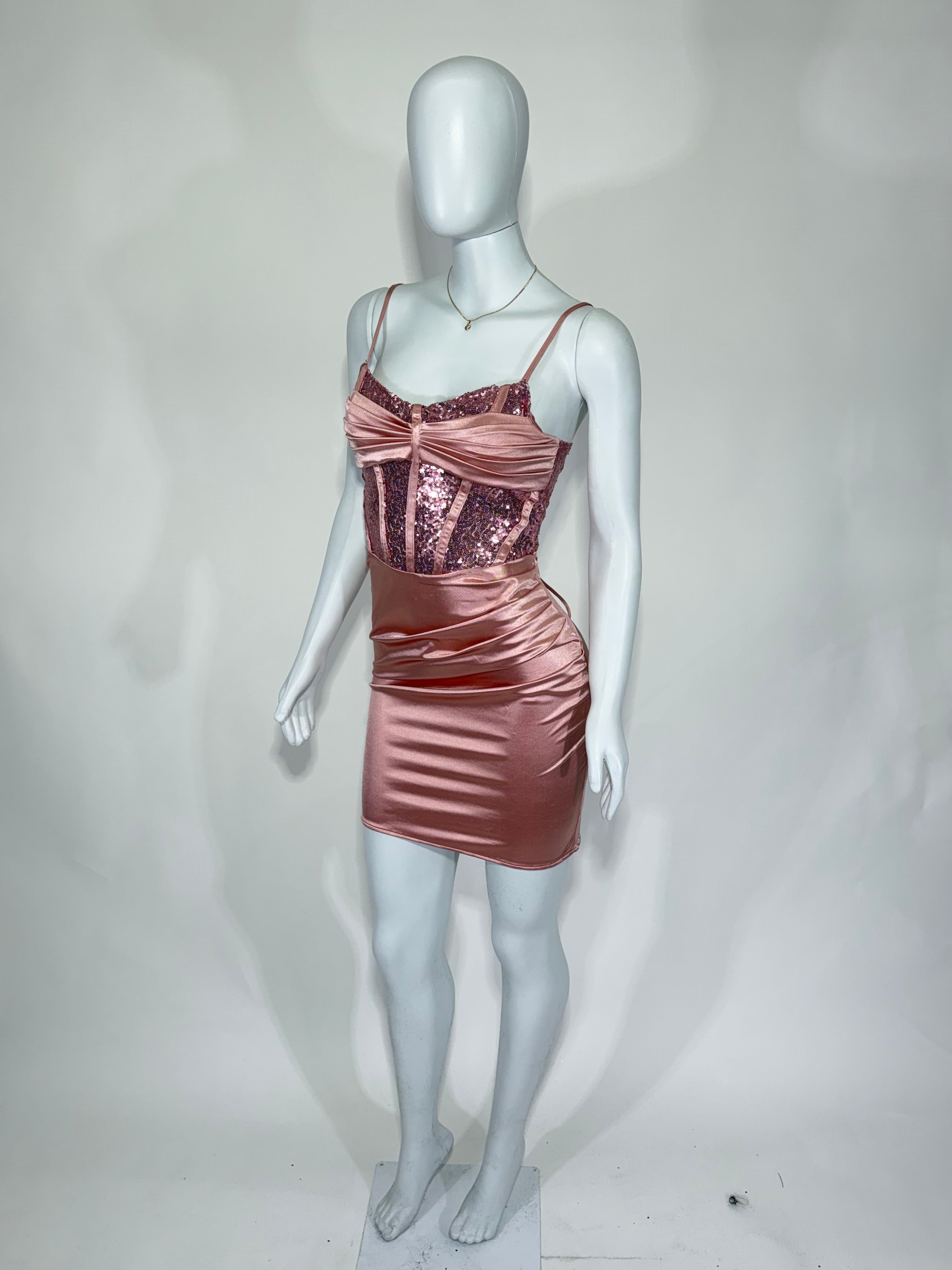 Vestido Corto Dama Satin