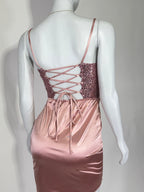 Vestido Corto Dama Satin